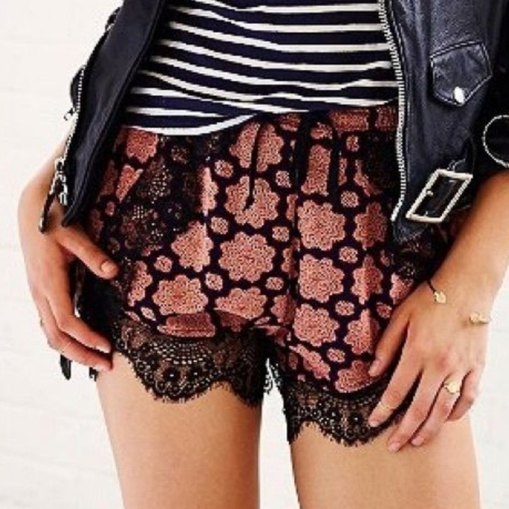 UO Kimchi Blue Lace Trim Tap Shorts
